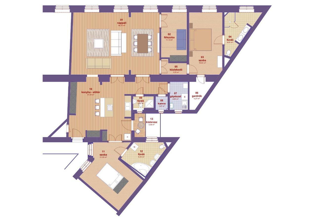 Urban Haven - 3 Beds, 3 Baths, Free Parking, Near Central Market Budapest Esterno foto